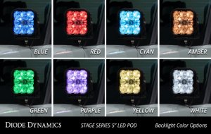 Toyota Tundra LED Light Pods - Diode Dynamics - Stage Series Ditch Light Kit - Yellow - `22-`27